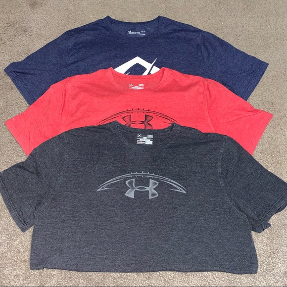 Under Armour Other - 3 UA football t-shirts